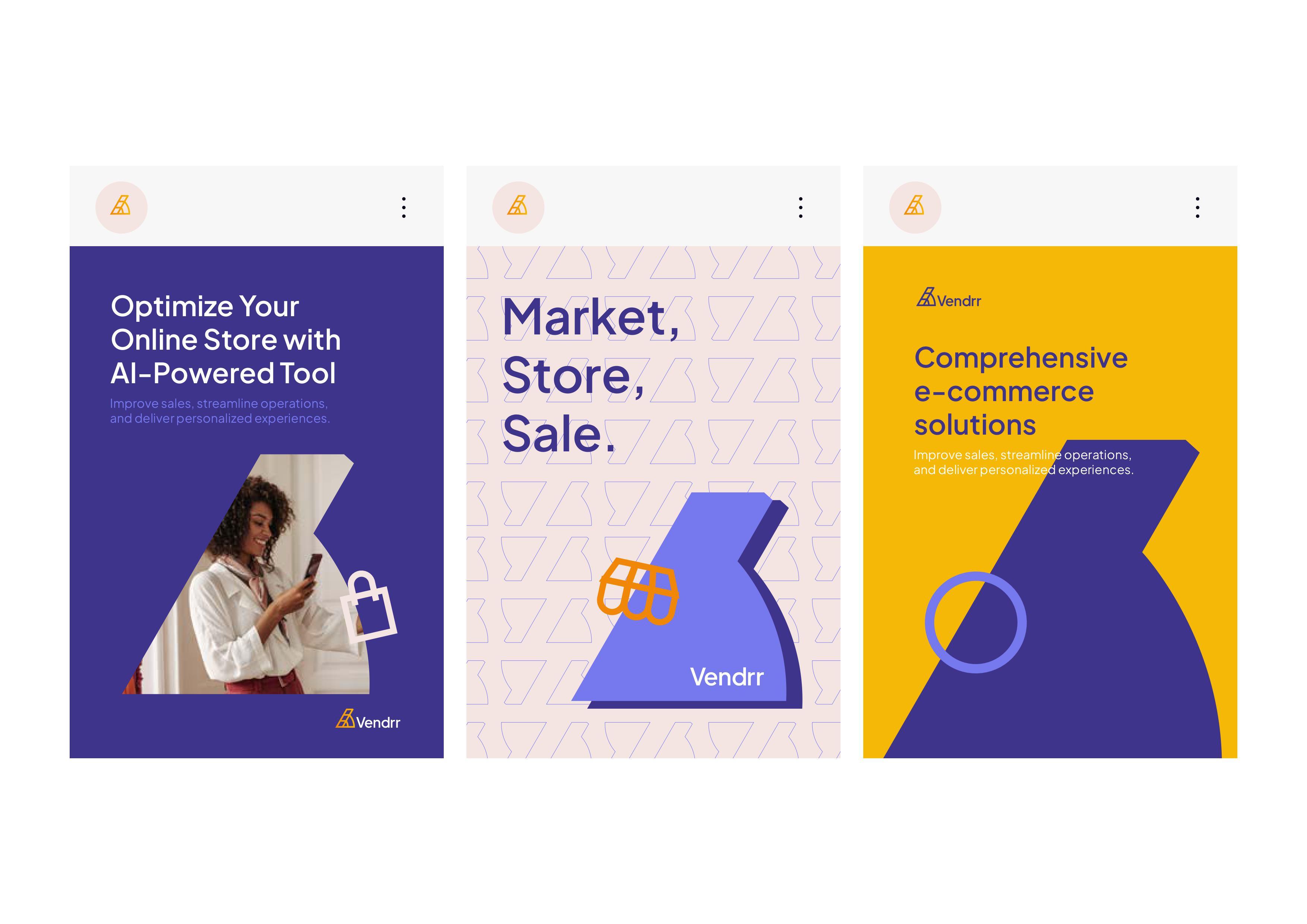 Social campaign and app UI mockups